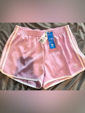 NWT Adidas Women's Sprinter Shorts with White Trim Purple